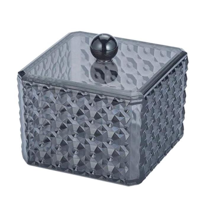 Boîtes De Rangement Pour Cotons Et Cotons-tiges - Kit De 2, Transparentes Avec Couvercle En Bambou, Pour Salle De Bain Ou Chambre - 9
