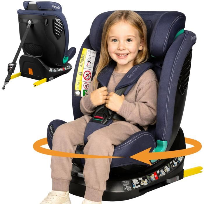 Siège-auto évolutif LIONELO Bastiaan One i-Size Base pivotante