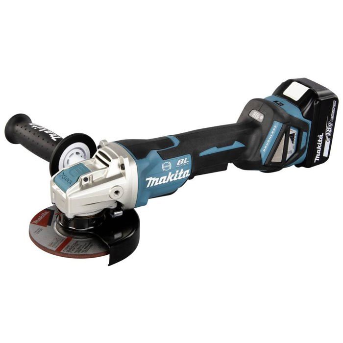 Makita Meuleuse dangle sans fil DGA519RTJ 125 mm + 2 batteries 18 V 5 Ah chargeur