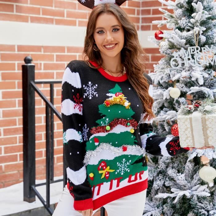 Pull de sales noel femme cdiscount