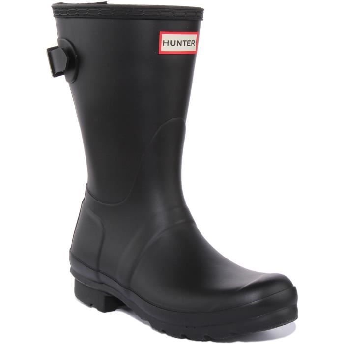 Botte de pluie courte ajustable et brillante pour femmes HUNTER