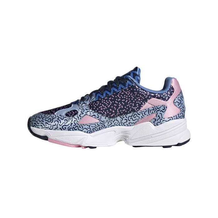 adidas falcon bleu et rose