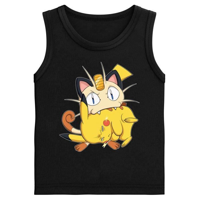 Debardeurs Enfants Noir Pokemon Parodique Pikachu Et Miaouss Le Jeu Du Chat Et La Souris Parodie Pokemon Noir Cdiscount Pret A Porter