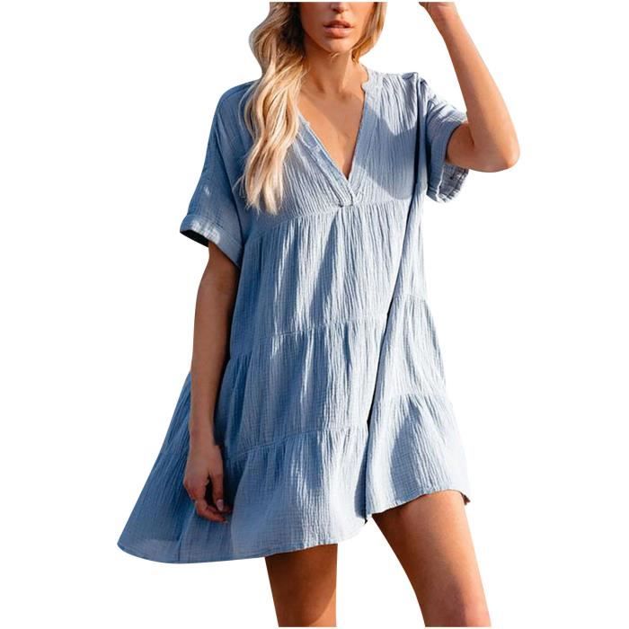 Robe fluide top courte femme