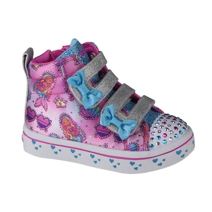 Sneakers pour filles Skechers Twi-Lites Mermaid Gems 20223N-MLT - Rose