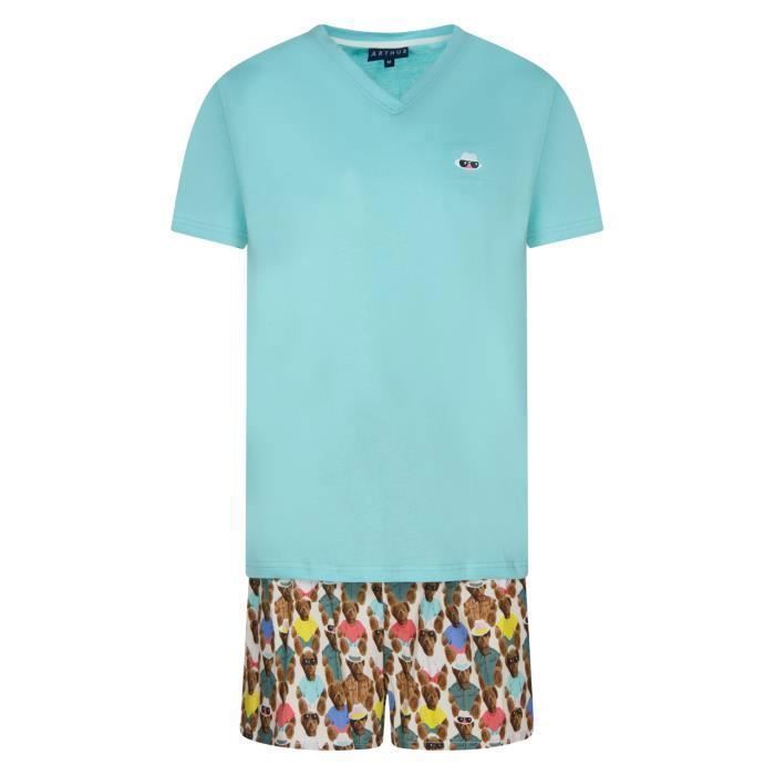Pyjama Hiver Garçon 16 Ans ARTHUR - 100% Coton Bleu Neuf Sans Étiquettes