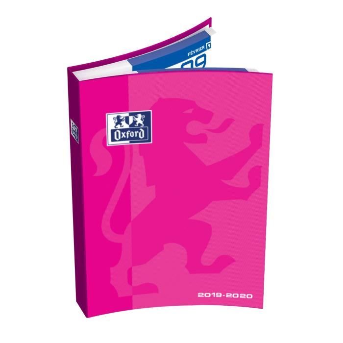 Oxford Active Agenda Scolaire Journalier 2019-2020 1 Jour Page 352 Pages 12x18 Noir 