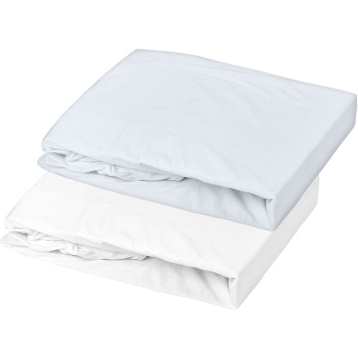 Lot 2 drap housse P'TIT DODO Jersey 70 x 140 cm /