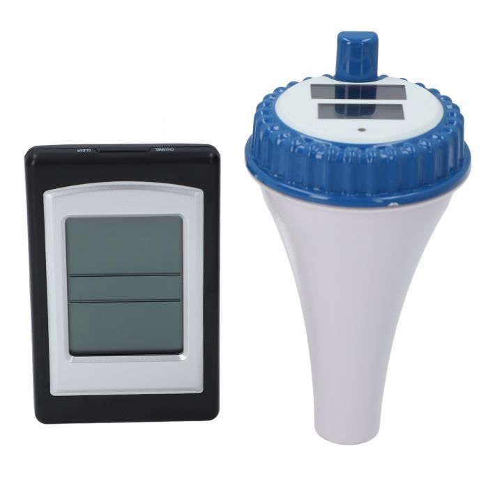 Thermomètre De Piscine Sans Fil Solaire Et USB-C - Capteur Flottant IPX8, écran Intérieur Température/humidité