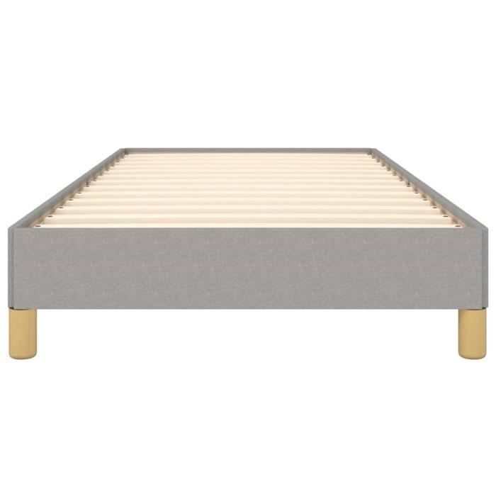 Cadre de lit Gris clair 80x200 cm Tissu - SALALIS - SP2630