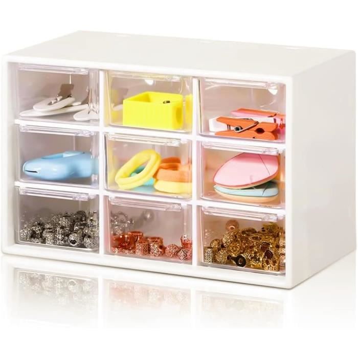 3 Organisateurs De Tiroir Transparents Empilables – 21x10x6 Cm, Séparateurs Amovibles, Rangement Bureau
