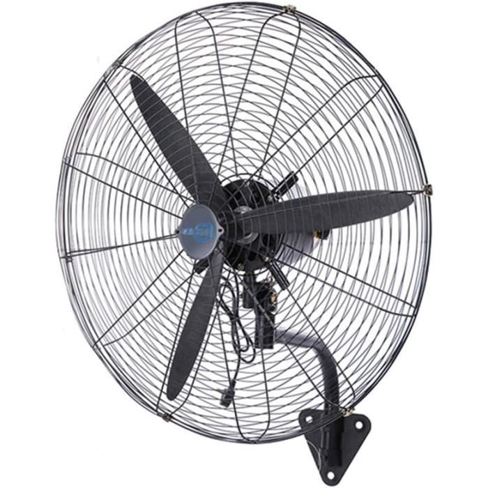 Ventilateur Mural Oscillant 14 Pouces - 3 Vitesses, 3 Modes, Télécommande - Rétro En Métal Silencieux (Industriel)