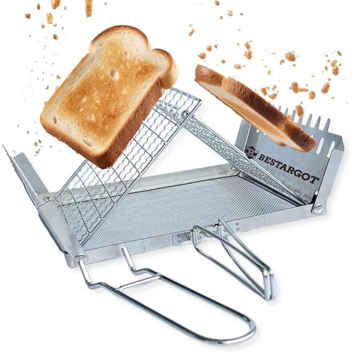 Grille-pain De Camping Primus Pour Réchaud Gaz - Acier Inoxydable Pliable - 17x14cm - Toasts Parfaits En Extérieur