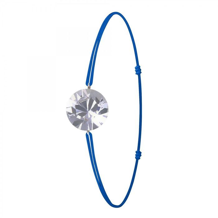 Bracelet élastique bleu SC Crystal orné de Cristaux scintillants Bracelet élastique bleu SC Crystal orné de Cristaux scintillants