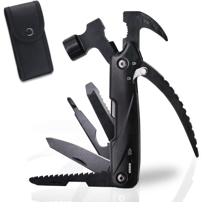 Marteau Multifonction 14 En 1 Zune Lotoo - Acier Inox, Portable, Cadeau Homme (Noir)