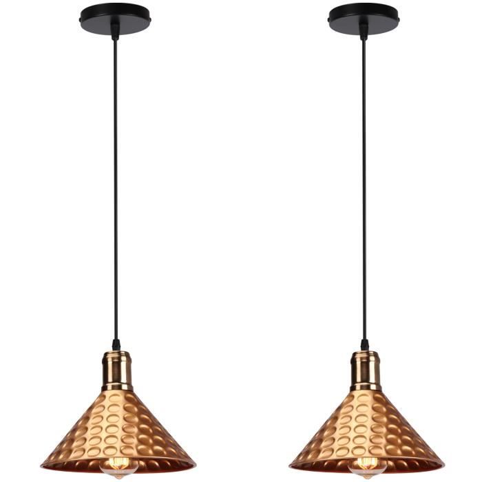 Plafonnier Lustre Hofstein – Style Moderne – Bois Marron/Noir – Pour Salon/Séjour/Cuisine – Neuf