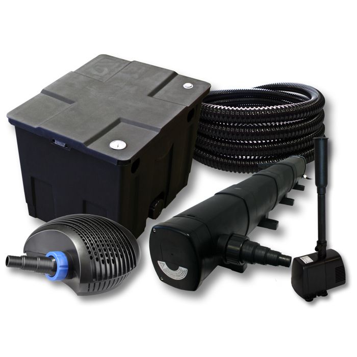 SunSun Kit complet: CBF-350 Filtre de bassin jusquà 12000L Biologique CTF-6000 pompe de filtration 6000l/h 40W CUV-272 lampe uv 7