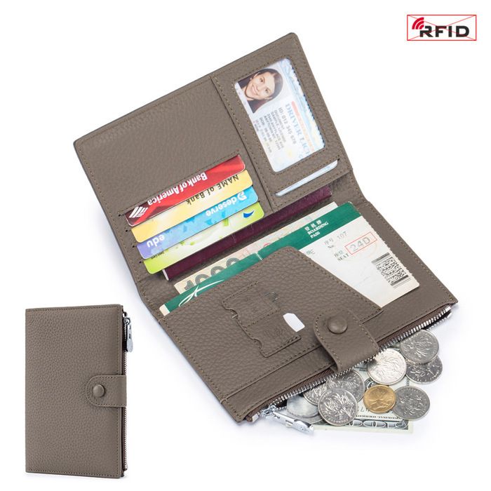 Portefeuille Porte-cartes en Véritable Cuir pour Homme