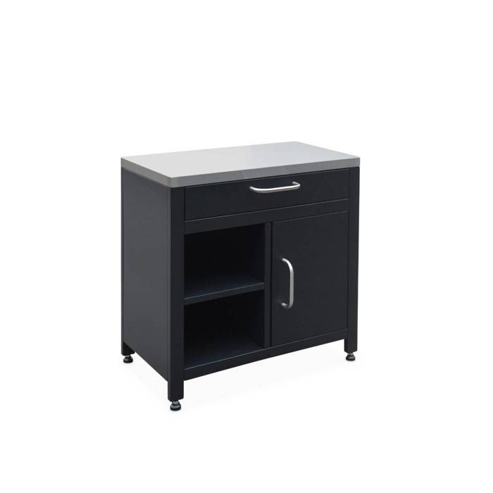 sweeek - Module de cuisine extérieure acier 1 tiroir 1 porte L80cm GRIMAUD