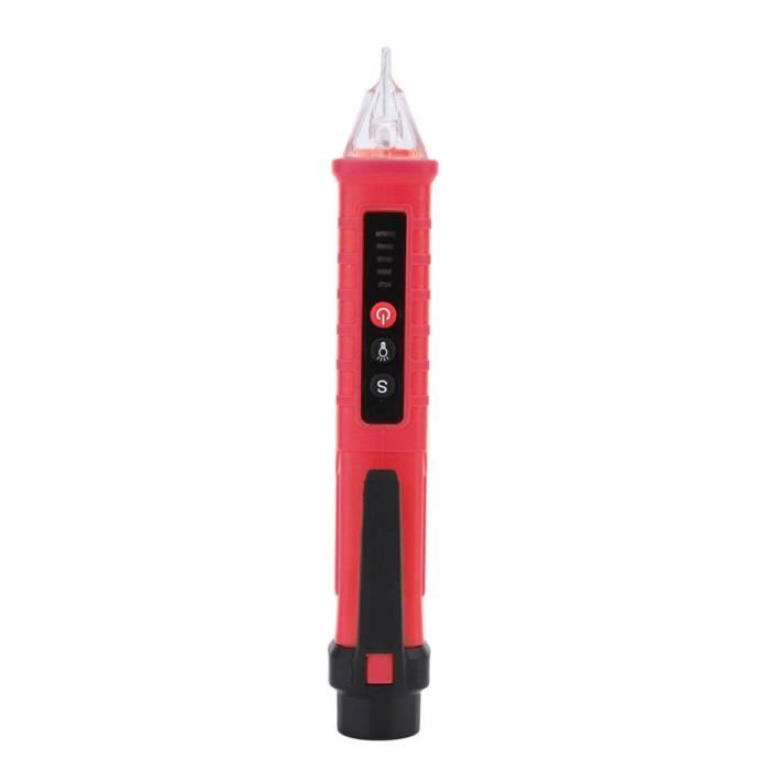Testeur De Tension Sans Contact Proster - Détecteur NCV 12-1000V - Alarme Sonore/Lumineuse - Lampe De Poche Intégrée
