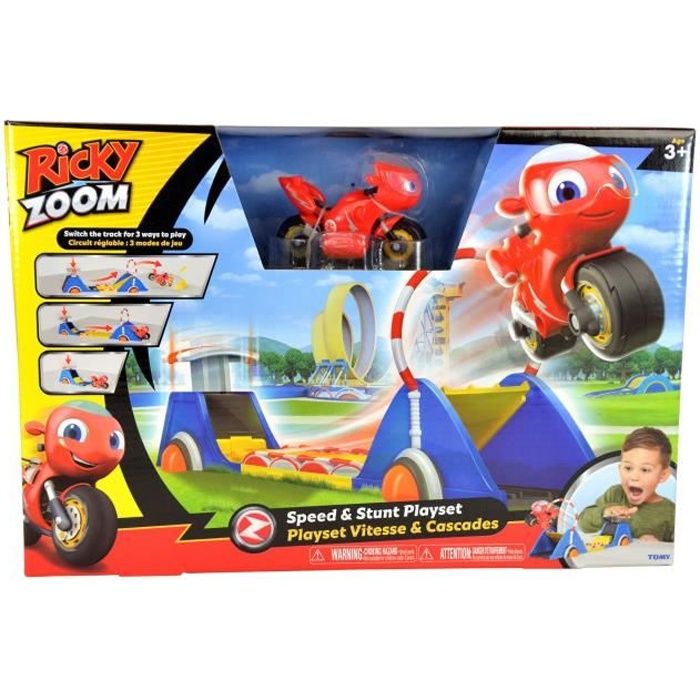 Playset Lanceur 3-en-1 Vitesse & Cascades - TOMY - Pour Enfants de 3 ans et plus - Dimensions 23 cm