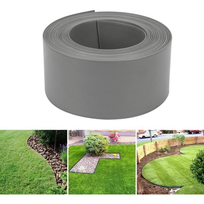Bordure de pelouse en plastique Novatool - 2 x 9 m - 15 cm de haut