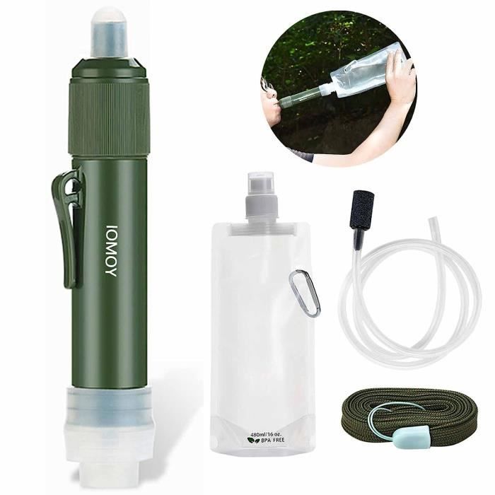 Filtre à Eau Portable Remplaçable 2000L - Élimine 99,99% Bactéries, Virus, Métaux Lourds, Pour Randonnée, Survivalisme - 5