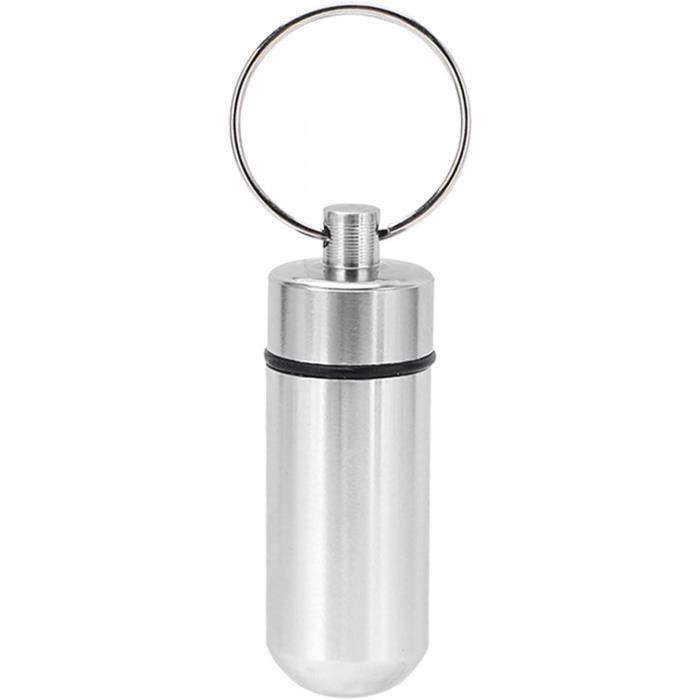 Portable Pilulier - LEWW - Boîte à Pilules Porte-Clés - Mini Pilulier - Aluminium Étanche - Foto 2