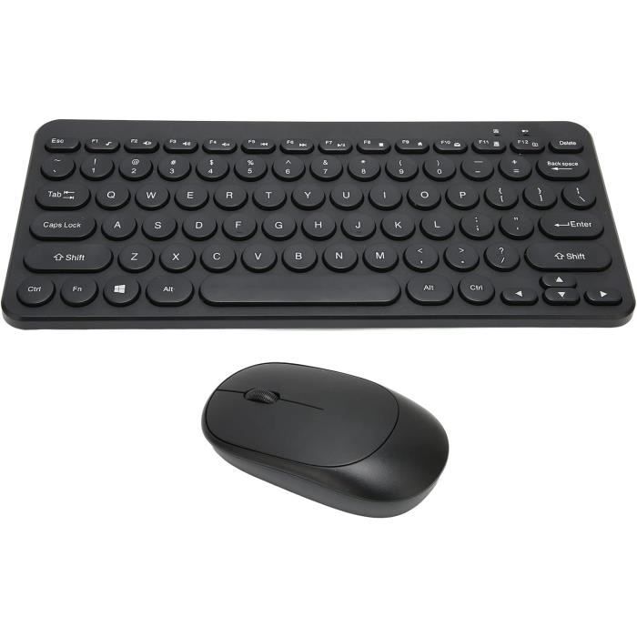 Mini Clavier Sans Fil Bluetooth Et USB AZERTY Français - Pour Box TV, PC, Android - Noir