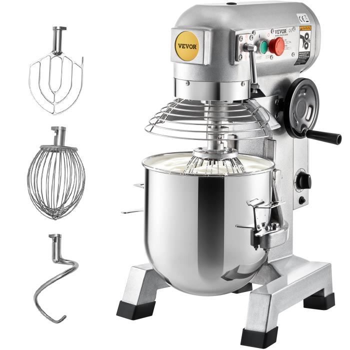 Robot pâtissier multifonction - VEVOR - Robot de Cuisine Acier Inoxydable 16 L 500 W 475 x 376 x 685 cm 3 Vitesses Réglables - Vevor
