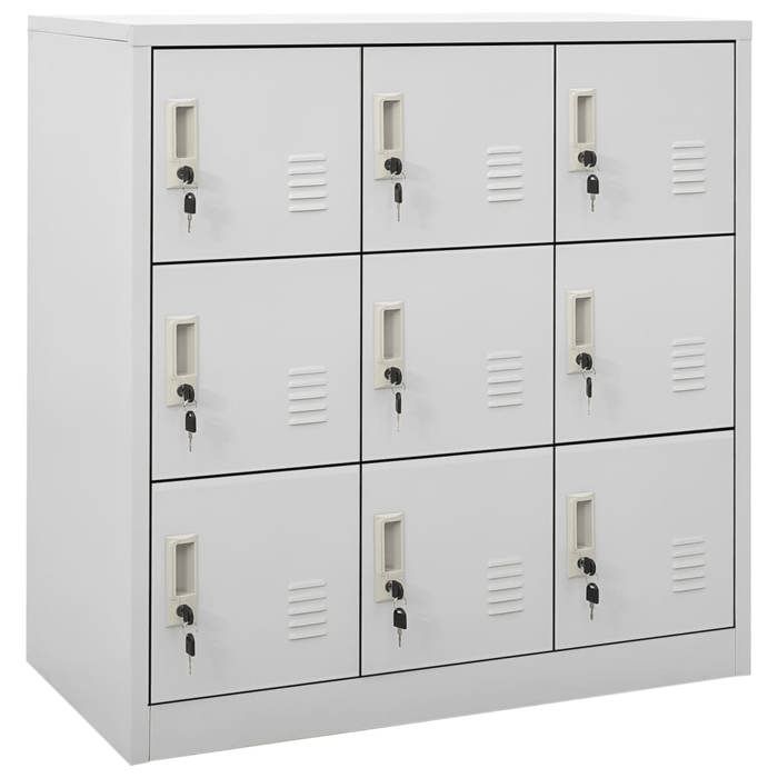 vidaXL Armoire à casiers Gris clair 90x45x925 cm Acier 336440
