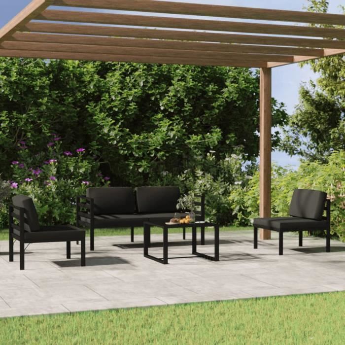 vidaXL Salon de jardin 5pcs