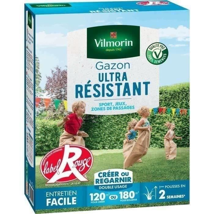 VILMORIN Semences de gazon ultra-résistant Label Rouge - 3 kg