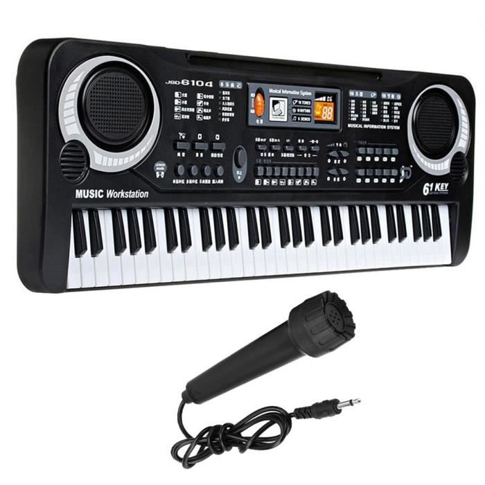 61 touches noir numérique musique clavier électronique clavier conseil piano  électrique enfants cadeau instrument de musique