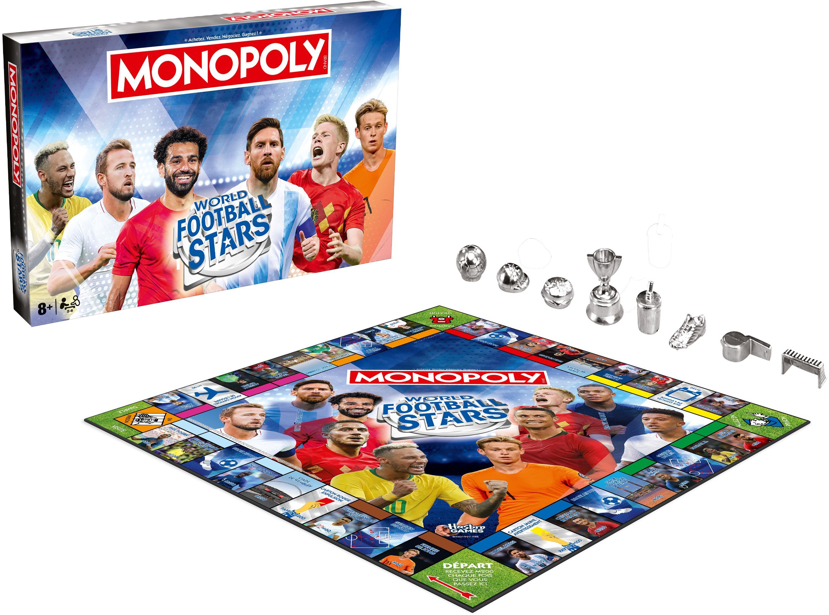 Jeu D’Ambiance Winning Moves Monopoly World Football Stars WM01927-FRE-6 – 2 à 6 Joueurs, Thème Football - vue 2