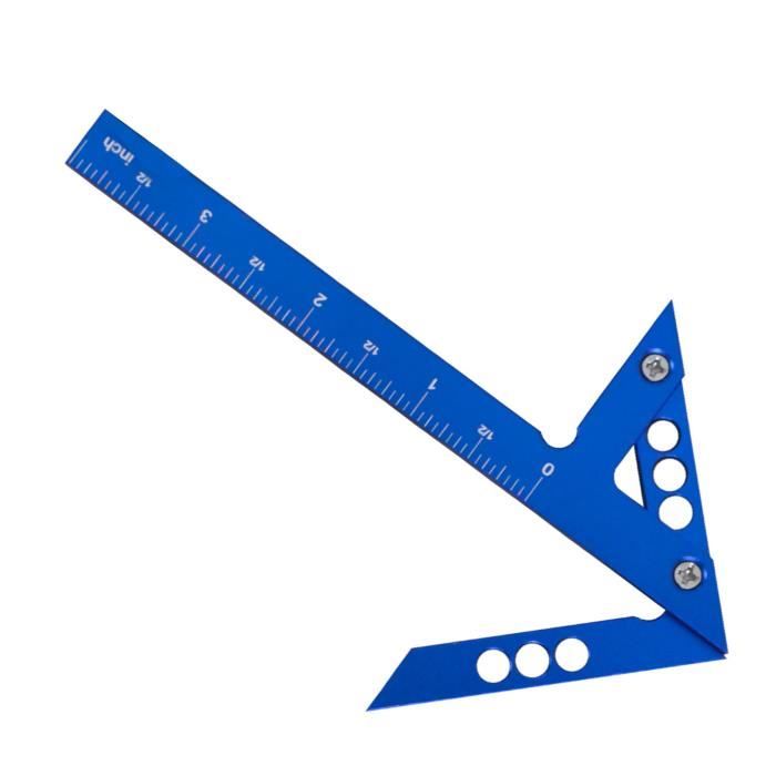 Eosnow Jauge centrale 105mm 45 ° 90 ° règle de ligne en alliage d