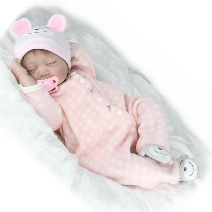 Poupee Silicone GAGAKU Reborn Poupée De Bébé Fille Réaliste 45 Cm