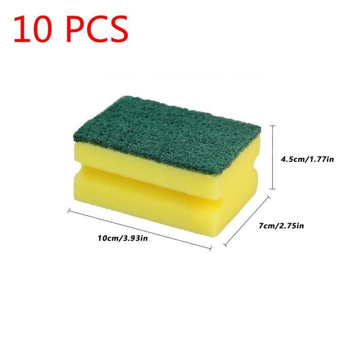 Éponge à Vaisselle Avec Poignée - Lot De 12 Avec Têtes Remplaçables, Surface Nettoyante Robuste Pour Cuisine Et Salle De Bain