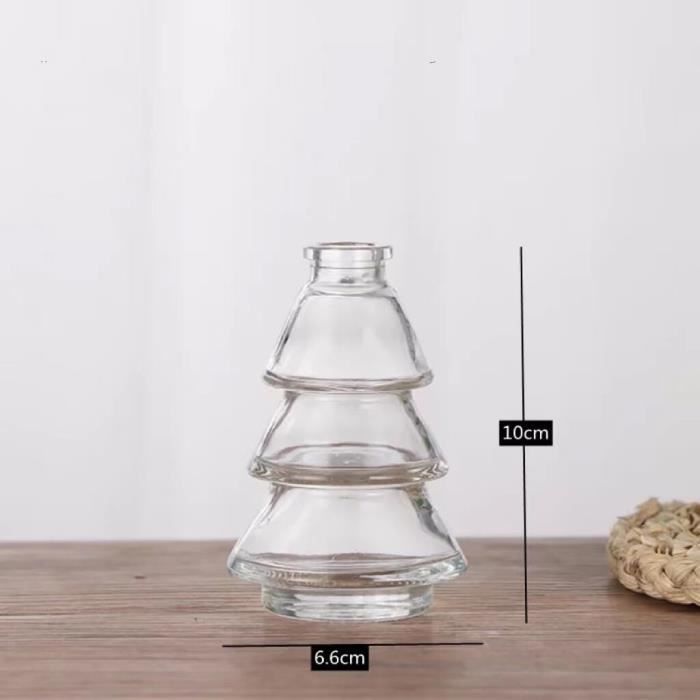 Set De 10 Mini Vases En Verre Transparent - Décoration De Table Vintage - Pour Fleurs Fraîches Ou Séchées