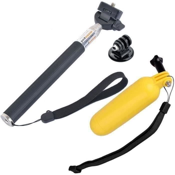 DX16471-Kit d39.accessoire GoPro 3 en 1 selfie bâton monopode flottant Bobber trépied Set HERO4 3-2-1 SJ3999 L1240 D02ACA