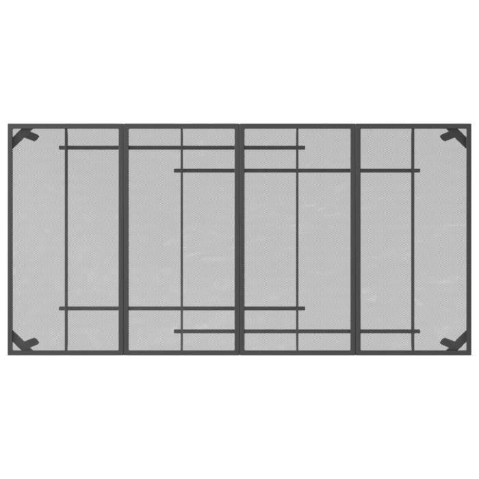 Zerodis Table de jardin anthracite 200x100x72 cm Treillis dacier RE388