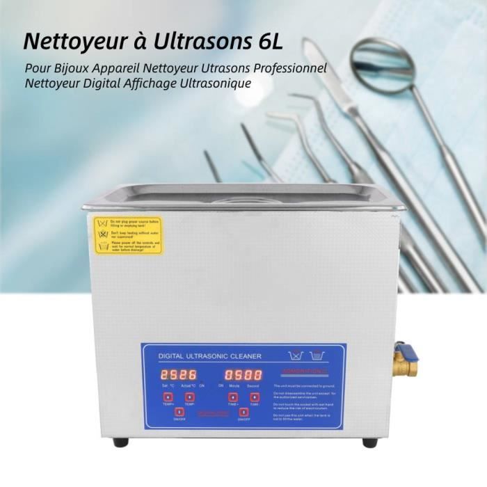 Nettoyeur à Ultrasons 600ml - Appareil Nettoyage Numérique Avec Panier Pour Lunettes, Bijoux, Montres Et Pièces