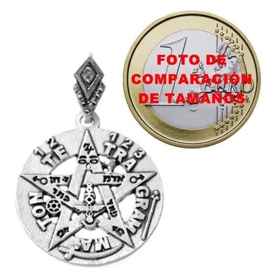 Pendentif tetragramaton 925m de la sterling argent 26mm amulette protection star dos plaine /ésot/érique