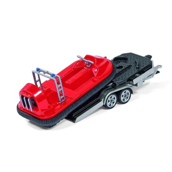 Véhicule de pompiers avec remorque et hovercraft SIKU - 1/55ème - Jeux - Jouets