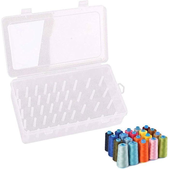 Boîte de rangement vide pour 42 bobines de fil à c... - Grandado Boîte de rangement vide pour 42 bobines de fil à c... - Grandado