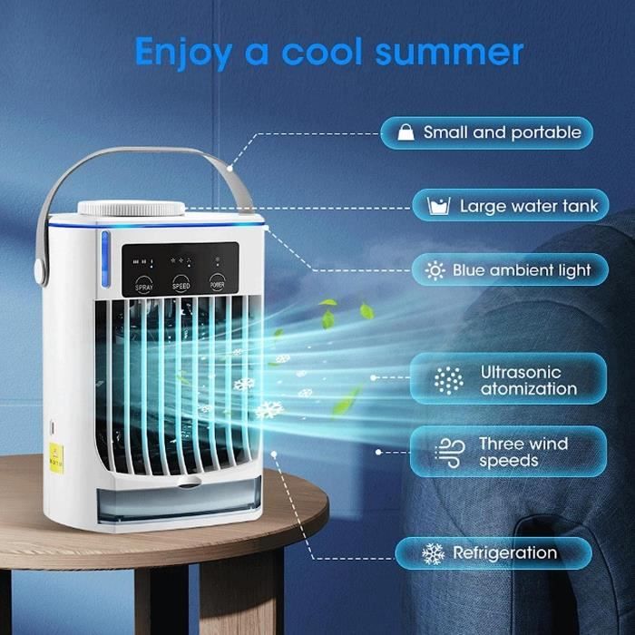 Climatiseur Sans Unité Extérieure 3 Modes De Vitesse Du Vent Rafraichisseur D