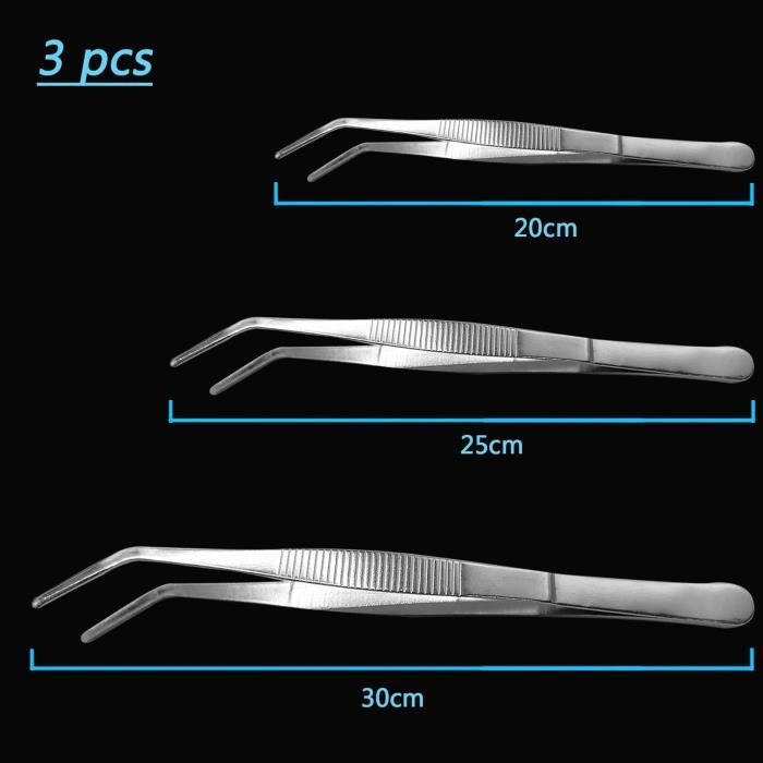 Lot de 2 pinces de cuisson en acier inoxydable de 22,9 cm et