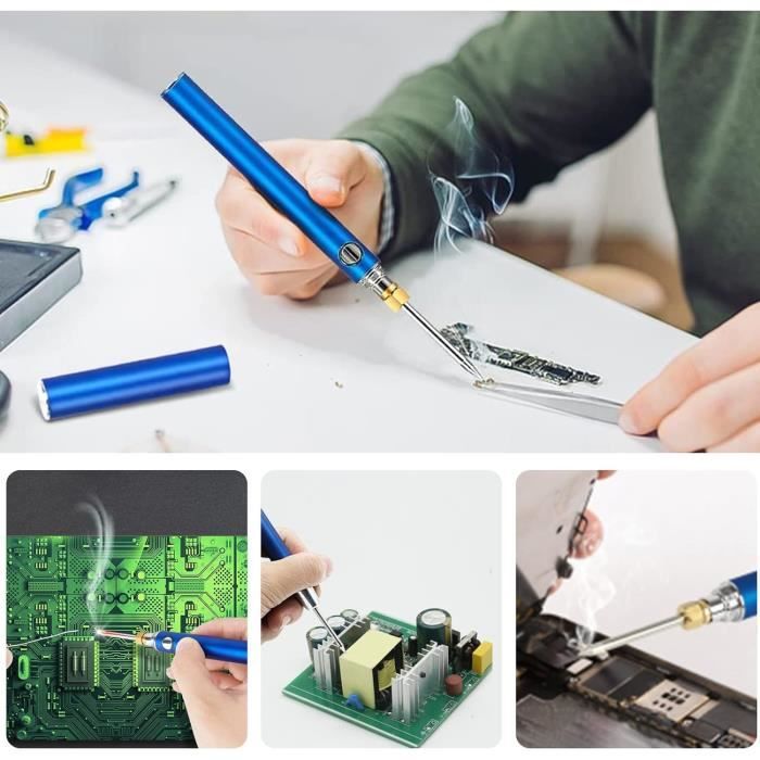 Fer à Souder Sans Fil Rechargeable USB – 3 Pointes, Support, Couvercle, Portable, Pour Petits Travaux - 4