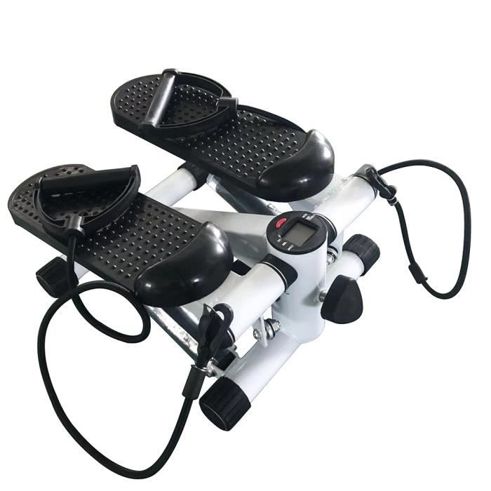 Mini Stepper 2 en 1 avec Cordes Elastiques, Fitness training, Affichage à  LED, Noir-Blanc - Appareil de fitness - Achat & prix