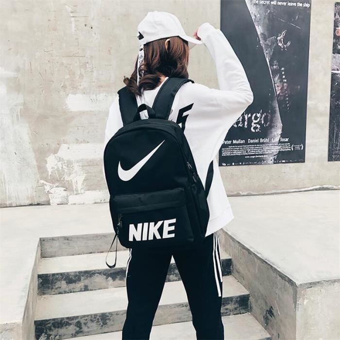 Nike SAC A DOS Cartable femmes homme Noir d'école Grande capacité